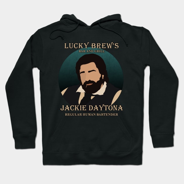 Jackie Daytona - Regular Human Bartender Hoodie by valentinahramov